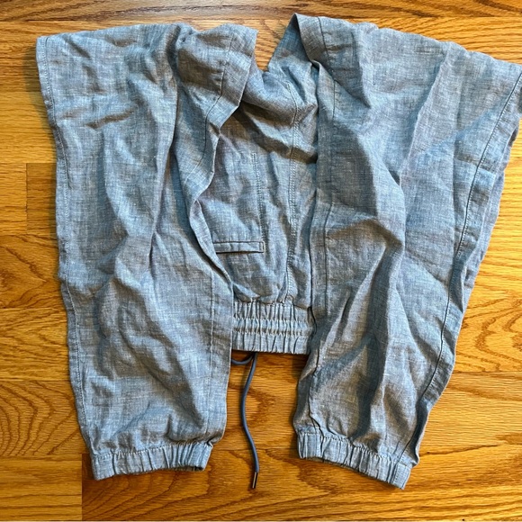 Athleta retreat linen jogger blue chambray size 4 petite - Picture 6 of 9